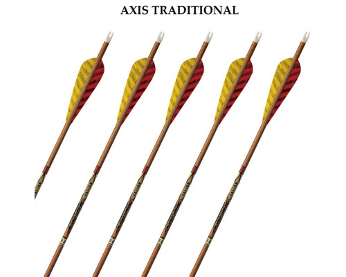 Стрела лучная AXIS TRADITIONAL (натуральное оперение) 400