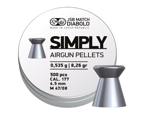 Пули JSB Simply 4,5 мм, 0,52 грамм, 500 штук